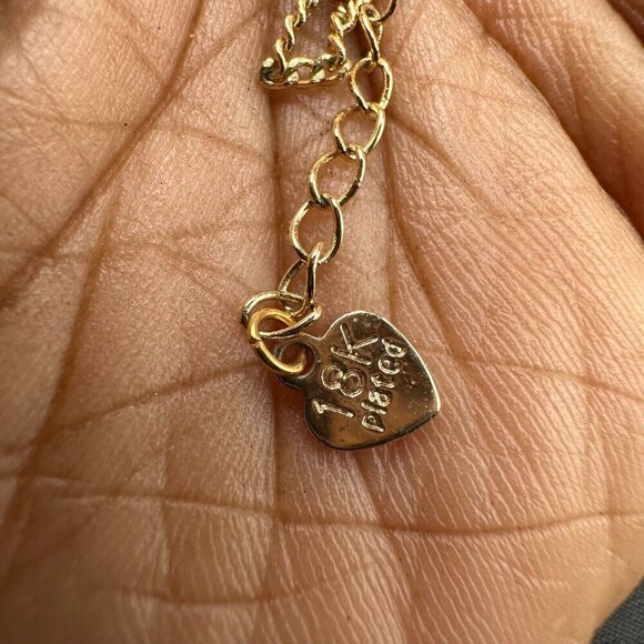 Necklace Lot Gold Tone Pendant Style Thin Chain Link Faux Pearl Puppy Cross - Picture 14 of 16